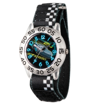 Disney Cars 3 Jackson Storm Boys' Clear Plastic Time Teacher Watch