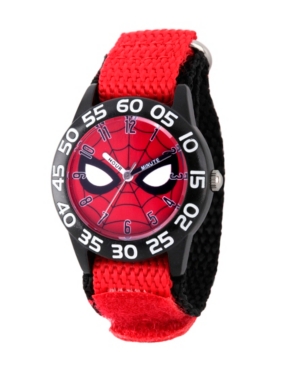 image of Marvel Spider-Man Boys- Black Plastic Time Teacher Watch