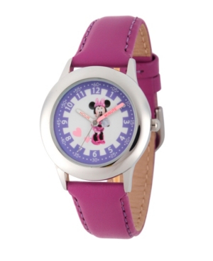 Disney Minnie Mouse Girls' Stainless Steel Time Teacher Watch