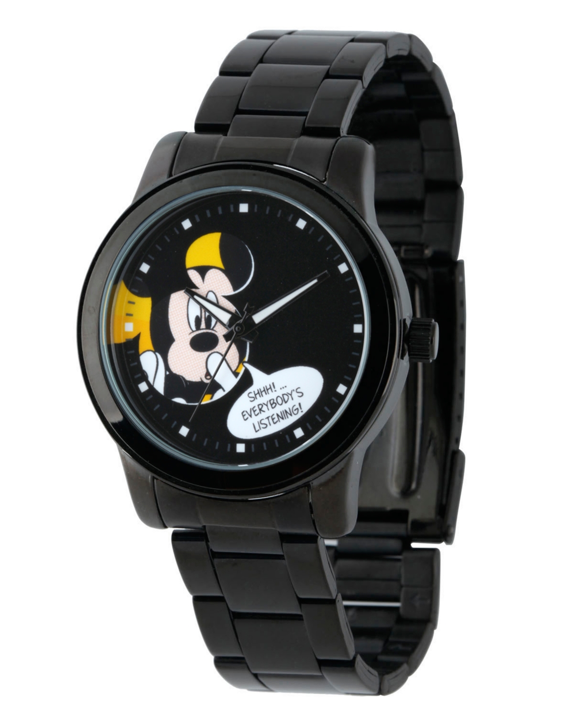 Disney Mickey Mouse Men's Black Alloy Watch - Black