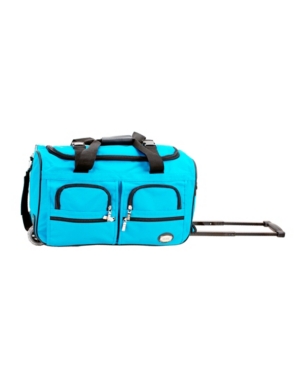 Rockland 22" Carry-on Rolling Duffle Bag In Turquoise
