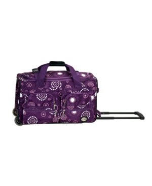 Rockland 22" Carry-on Rolling Duffle Bag In Purple Pearl