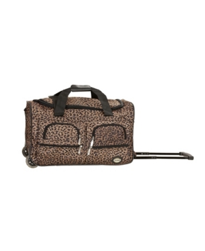 Rockland 22" Carry-on Rolling Duffle Bag In Leopard