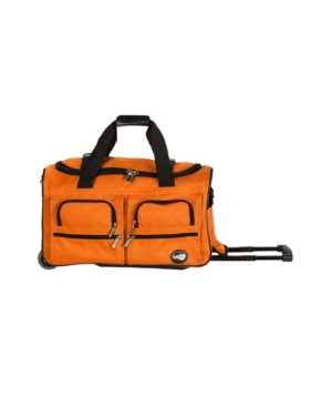 Rockland 22" Carry-on Rolling Duffle Bag In Orange