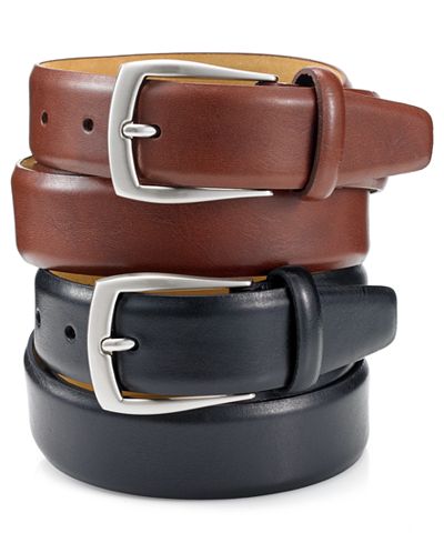 Tasso Elba 32mm Italian Vachetta Grain Feather Edge Dress Belt