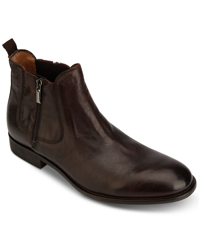 Kenneth Cole New York Kenneth Cole Men's Indio Zip Leather Boots - Macy's