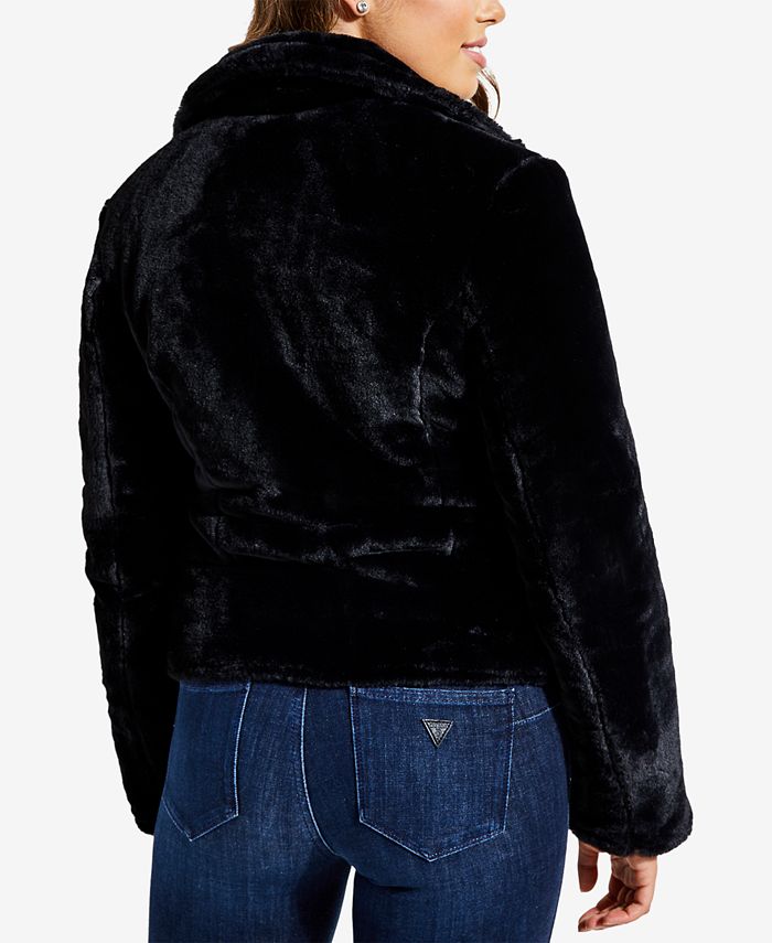 guess mixed media reversible jacket