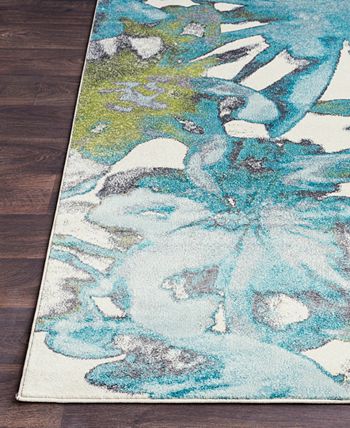Surya - Aberdine ABE-8003 Aqua 5'2" x 7'6" Area Rug