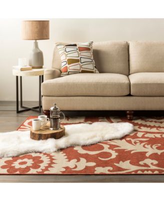CLOSEOUT! Alfresco ALF-9613 Rust 8'9" Round Area Rug, Indoor/Outdoor