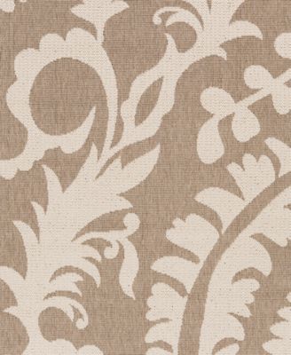 CLOSEOUT! Alfresco ALF-9616 Camel 8'9" Round Area Rug, Indoor/Outdoor