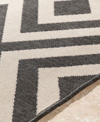 Alfresco ALF-9639 Black 3' x 5'6" Area Rug, Indoor/Outdoor