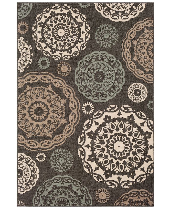 Surya - Alfresco ALF-9668 Black 2'3" x 4'6" Area Rug