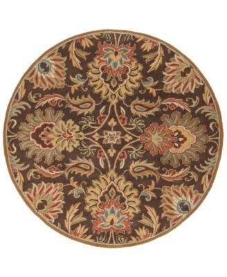 Livabliss - Caesar CAE-1028 Dark Brown 6' Round Area Rug