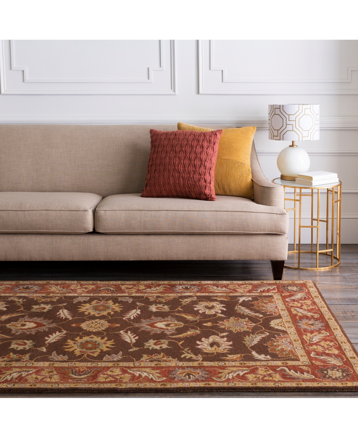 Livabliss Caesar Cae-1036Area Rug - Dark Brown