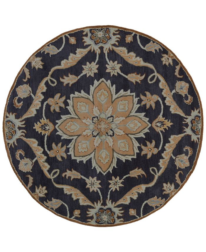 Surya Caesar CAE1113 Navy 6' Round Area Rug Macy's