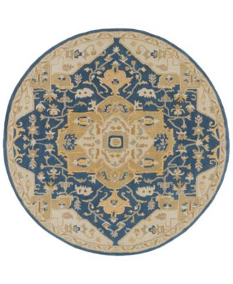 Livabliss - Caesar CAE-1145 Navy 4' Round Area Rug