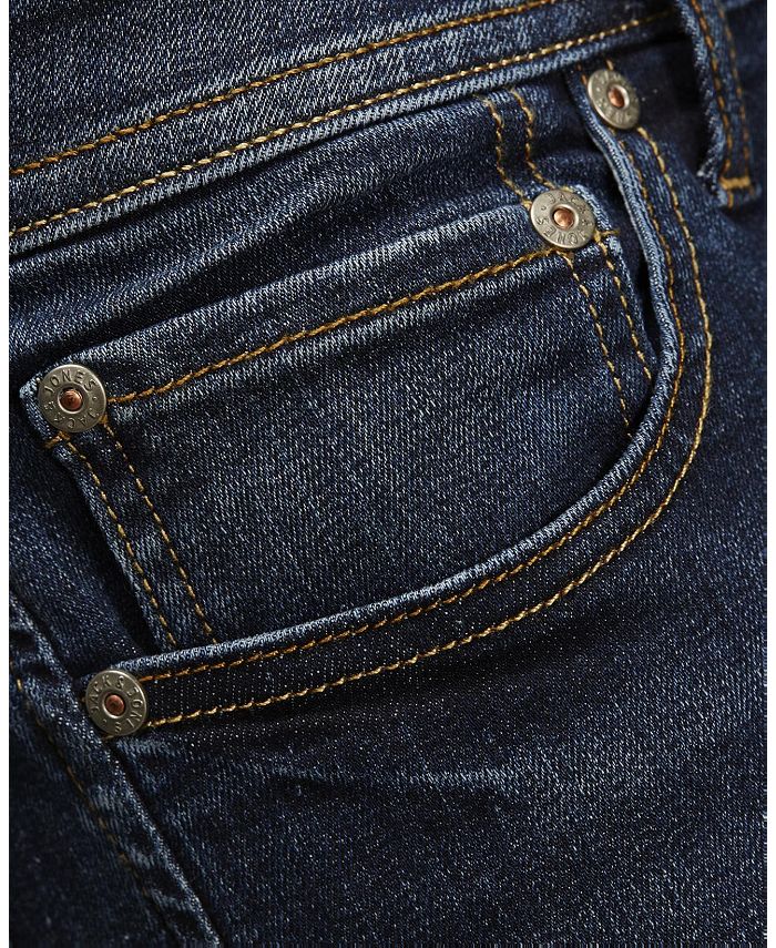 Jack & Jones Men's Slim Straight Fit Dark Blue Jeans & Reviews - Jeans ...