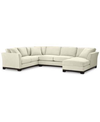 Elliot II 138" Fabric 3-Piece Chaise Sleeper Sectional