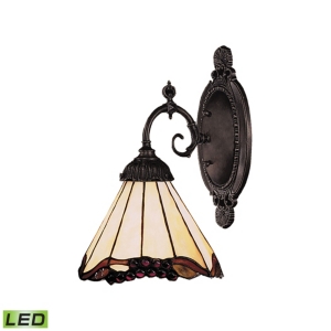 Mix-n-Match 1-Light Sconce in Tiffany Bronze - Led Offering Up To 800 Lumens (60 Watt Equivalent)