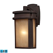 1 Light Outdoor Sconce in Clay Bronze - LED Offering Up To 800 Lumens (60 Watt Equivalent) with Full