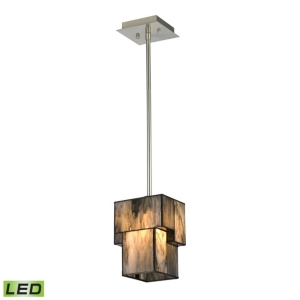 Cubist Collection 1 light mini pendant in Brushed Nickel - Led Offering Up To 800 Lumens (60 Watt Equivalent)