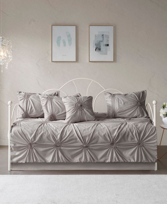 Photo 1 of 6pc Lucita Daybed Cover Set Dark Gray