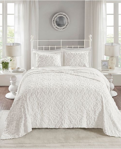 Sabrina 3 Pc Tufted Cotton Chenille Bedspread Sets
