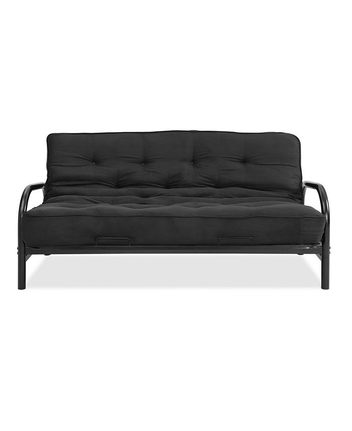 Dwell Home Inc. Dallas Black Futon Frame with 6" Innerspring Futon