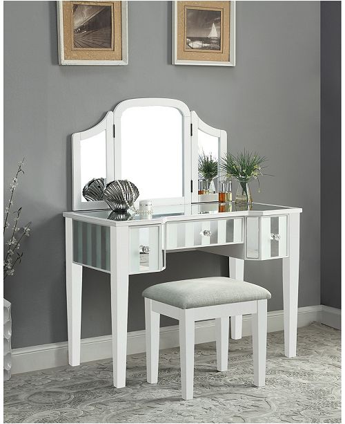 Furniture Of America Boise Lift Top Mirror Vanity Set Reviews
