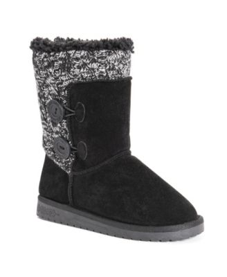 black and white sweater knit women's ivy slippers