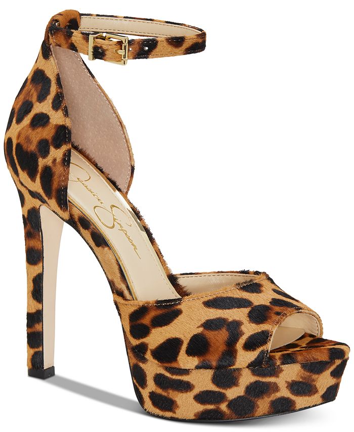 Jessica Simpson Beeya Ankle-Strap Peep-Toe Platform Dress Sandals - Macy's