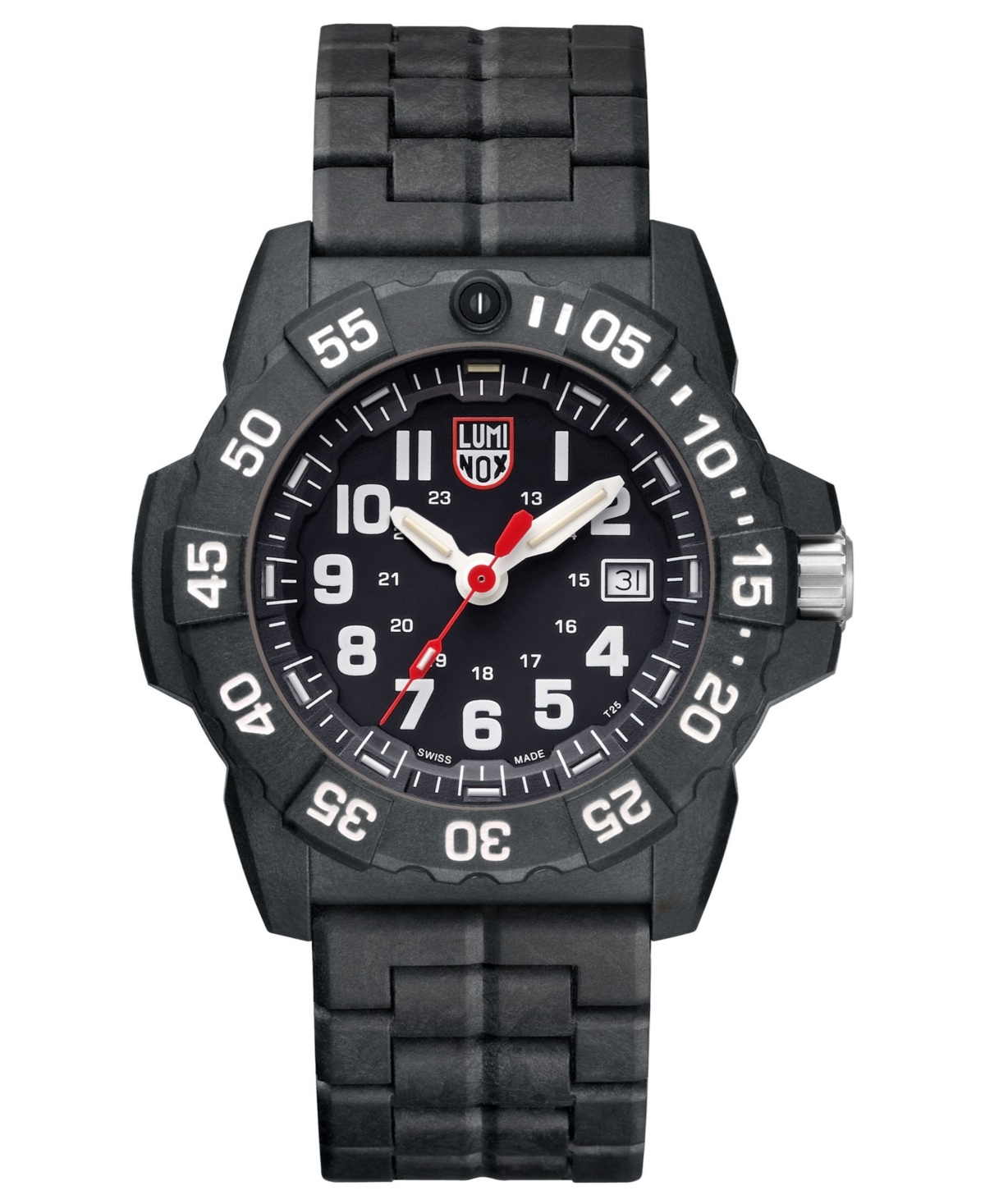 3502 Navy Seal Watch, Carbon Link Bracelet - Black