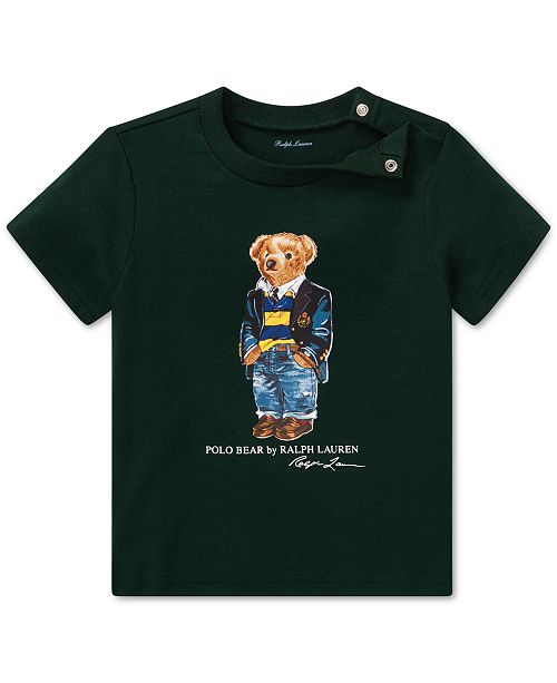 Polo Ralph Lauren Baby Boys Polo Bear Cotton TShirt Shirts & Tees Kids Macy's
