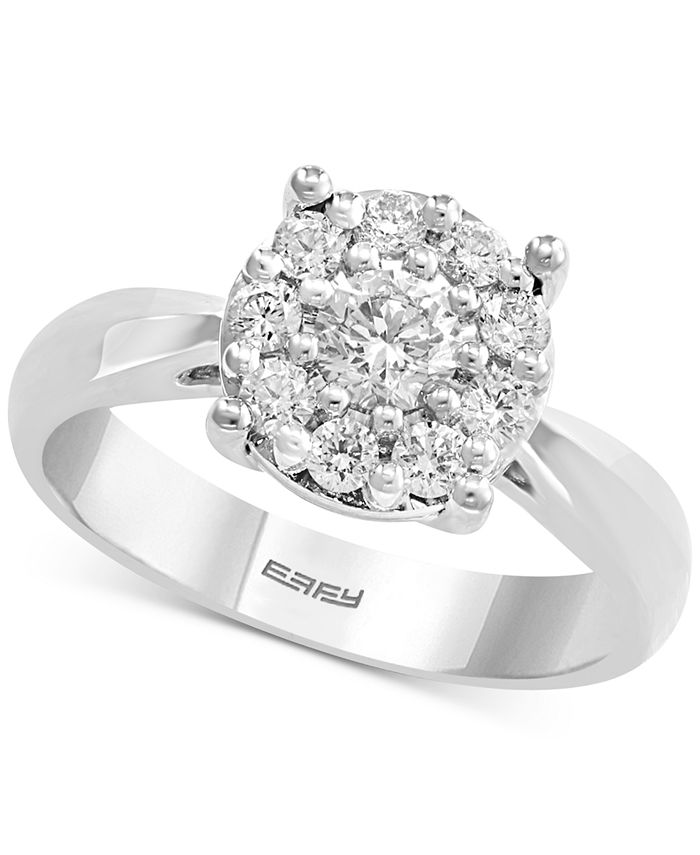 EFFY Collection EFFY® Diamond Cluster Engagement Ring (5/8 ct. t.w.) in ...