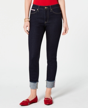 image of Tommy Hilfiger Raw-Cuff Skinny Jeans