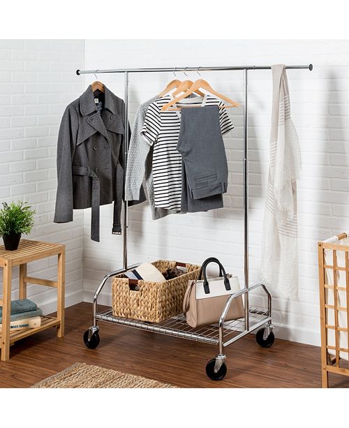 Honey Can Do Rolling Garment Rack With Shelf Reviews Cleaning