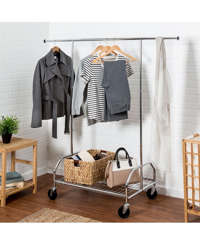 Honey Can Do Rolling Garment Rack with Shelf Macy's