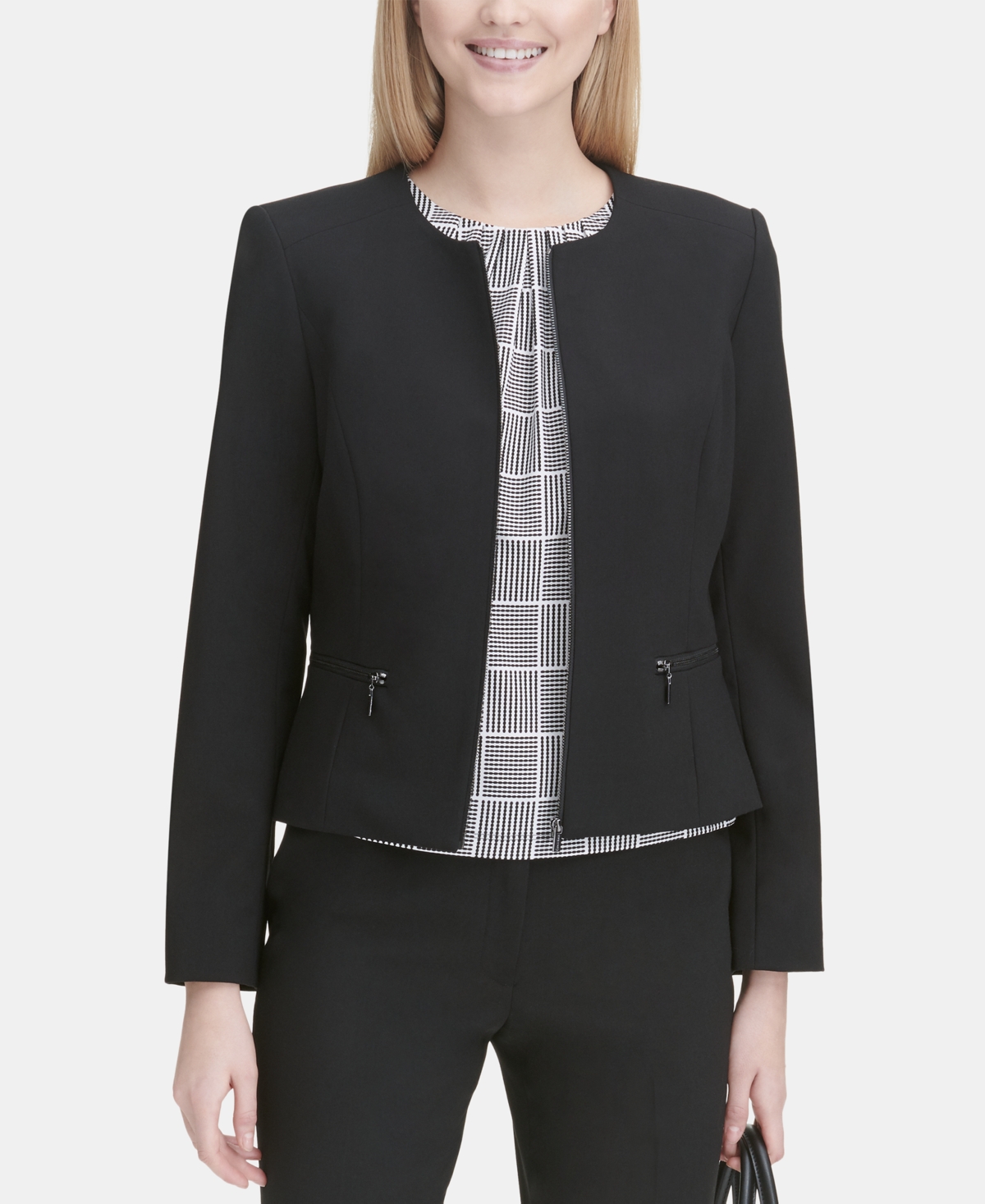 Calvin Klein Collarless Blazer