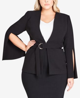 CITY CHIC - Plus Size Split-Sleeve Jacket