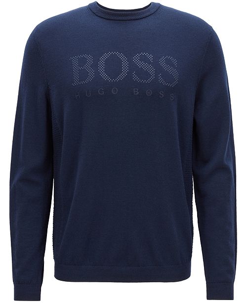 Hugo Boss BOSS Men's Logo Graphic Wool Sweater & Reviews Sweaters