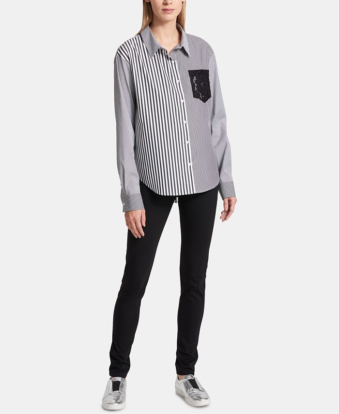 DKNY MixedMedia Shirt Macy's