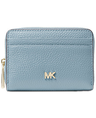 Michael Kors Pebble Leather Zip-Around Coin & Card Case - Macy's