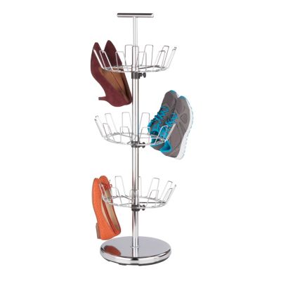 Honey Can Do - 3-Tier Revolving Shoe Tree, Chrome
