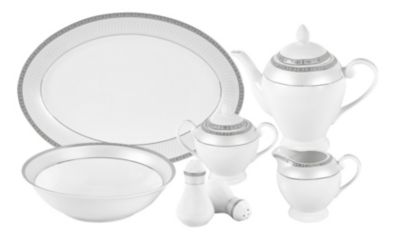 Alina Silver 57-PC Dinnerware Set, Service for 8