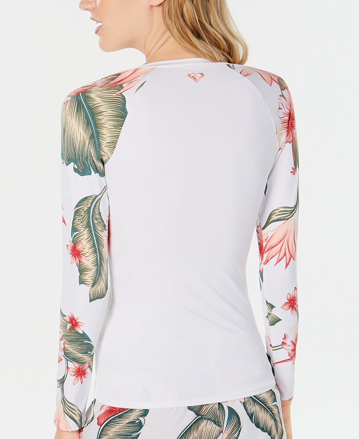 Roxy Juniors' Printed Zip Rash Guard Macy's