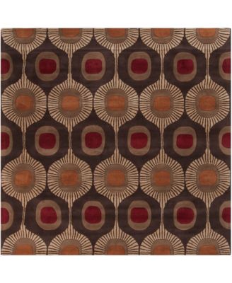 Livabliss - Forum FM-7170 Dark Brown 8' Square Area Rug