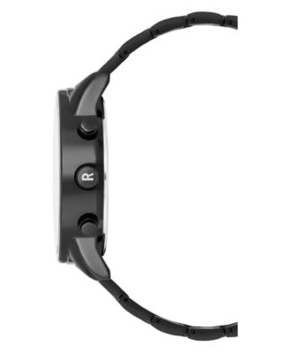 Kenneth Cole Reaction Men's Analog-Digital Black-Tone Stainless Steel Bracelet Watch 44mm