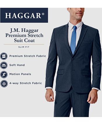 Haggar - Men's 4-Way Stretch Slim-Fit Suit Jacket