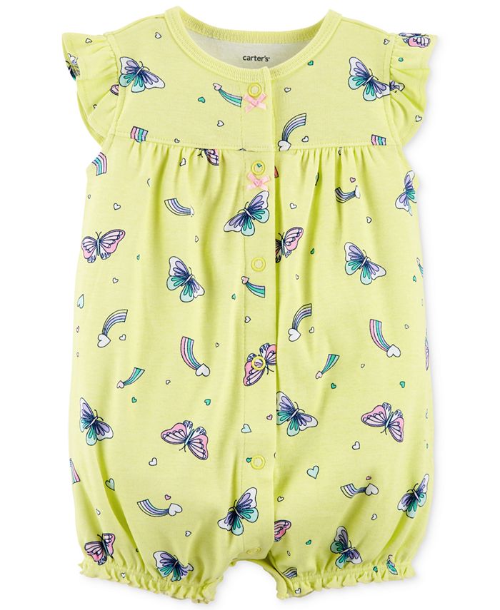 Carter's Baby Girls Cotton Butterfly Romper Macy's