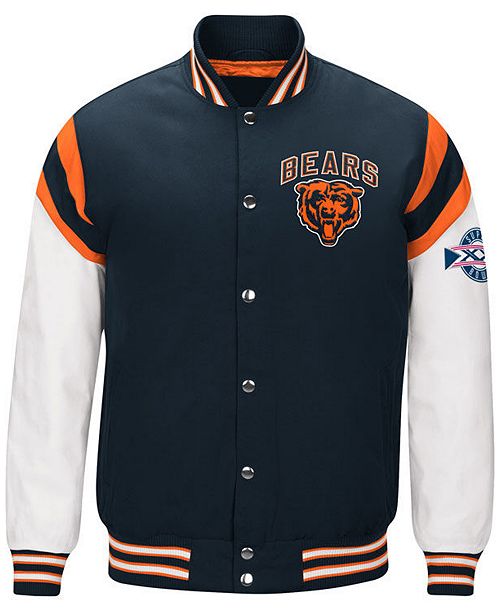 Authentic NFL Apparel Men's Chicago Bears Home Team Varsity Jacket ...